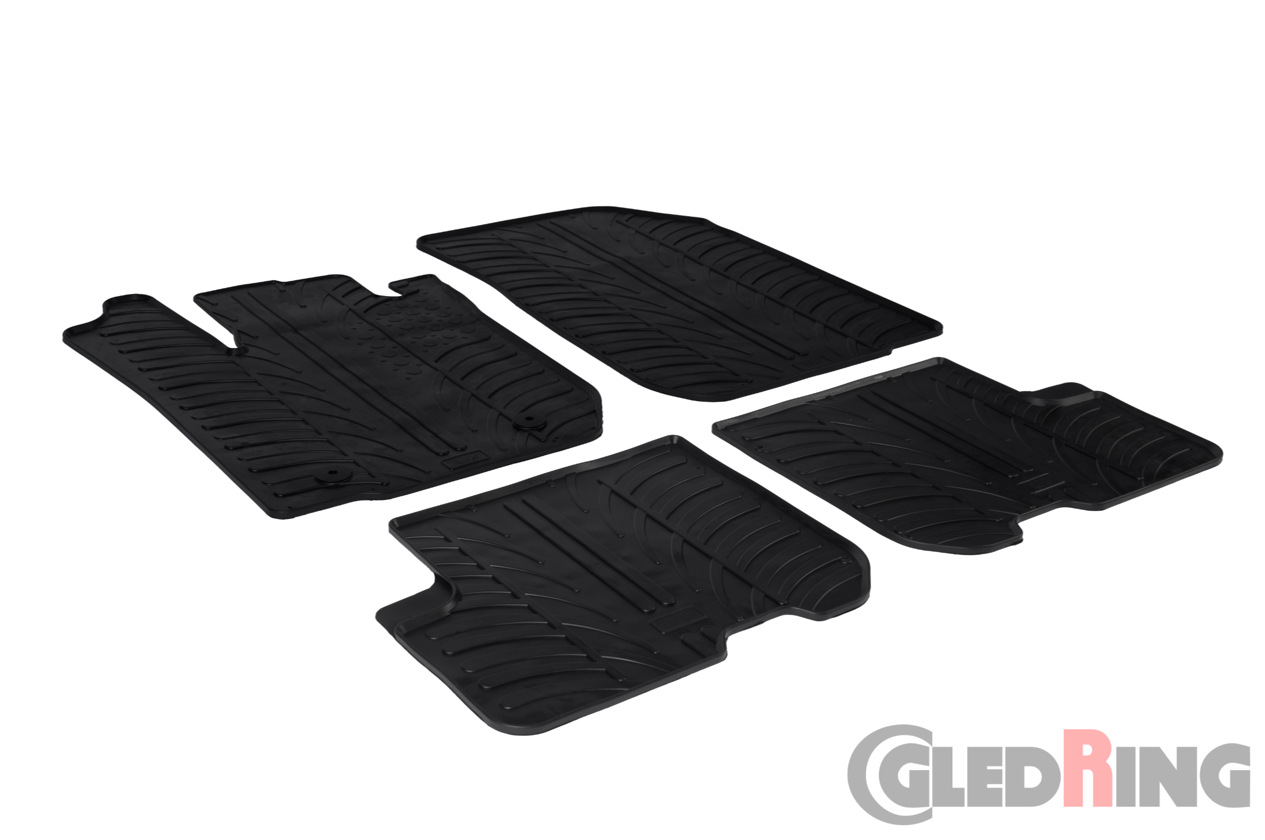 Original Gledring Passform Fußmatten Gummimatten 4 Tlg.+Fixing - TOYOTA Land Cruiser 150 2013-> Automatik